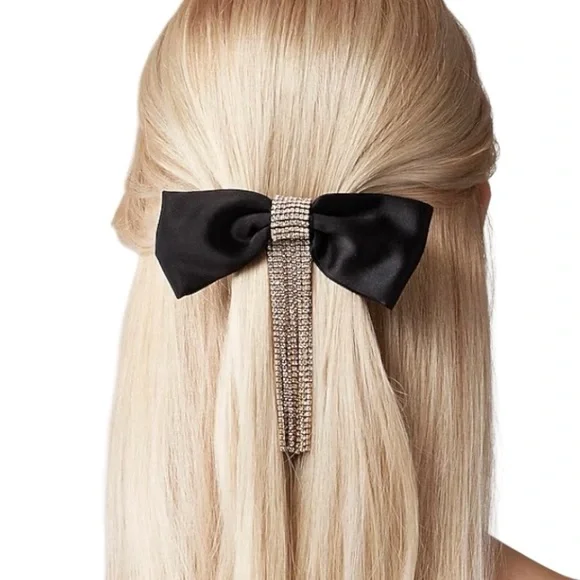 J. Crew | Accessories | Nwt J Crew Satin Rhinestone Hair Bow 